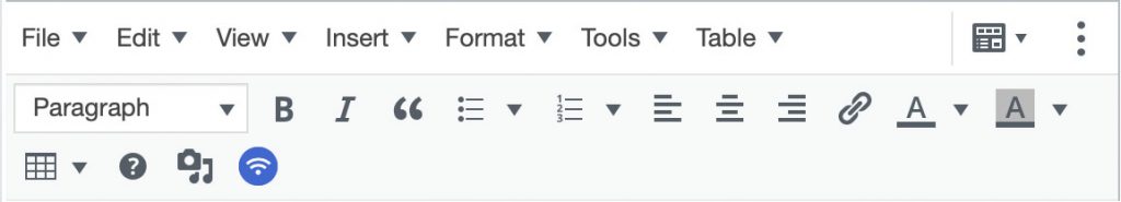 Classic bloc interface